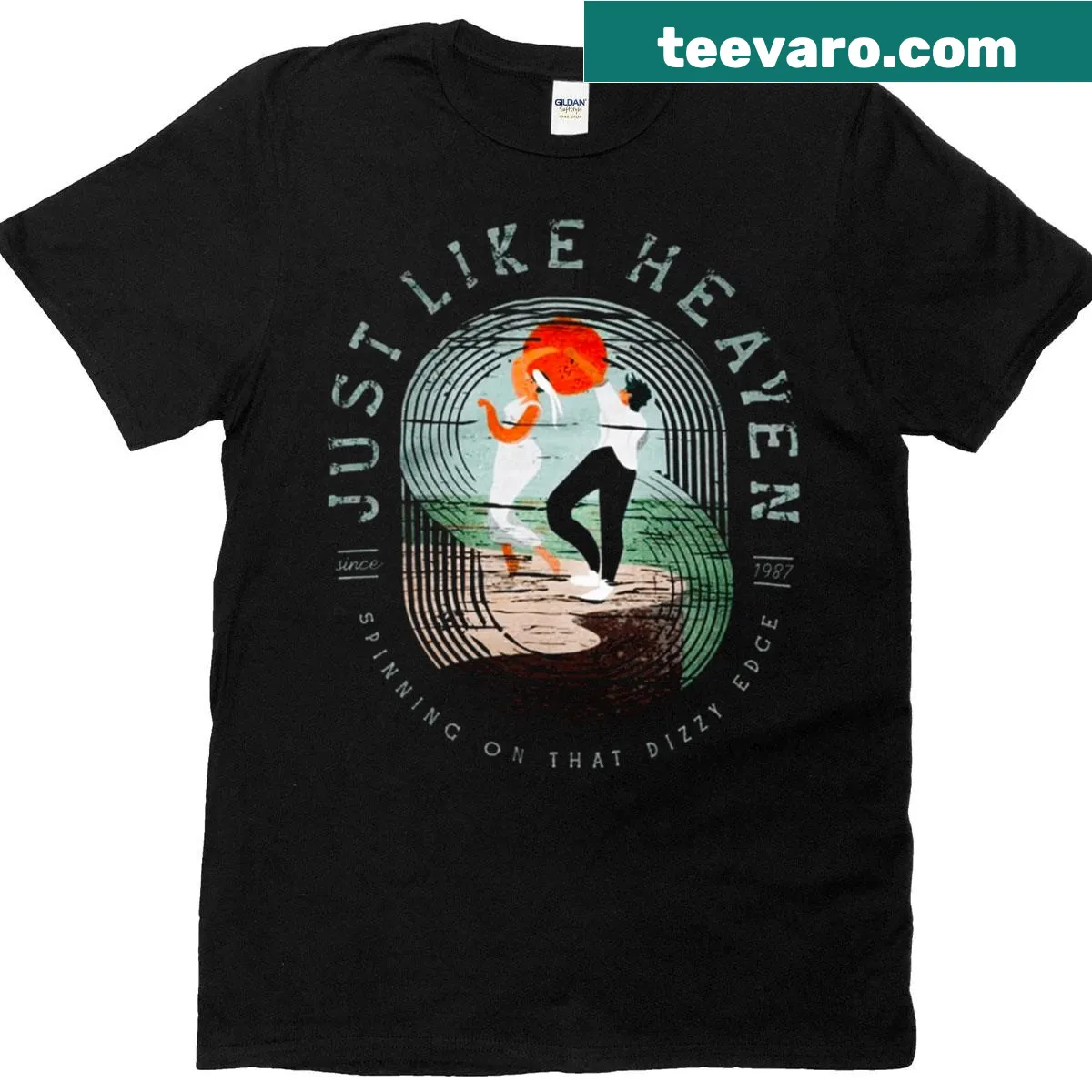 Inspirational dance t-shirt with uplifting text — on a men's t-shirt