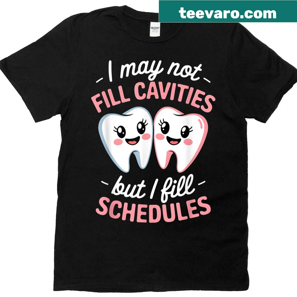 Cute tooth-themed t-shirt with humorous dental pun — on a men's t-shirt