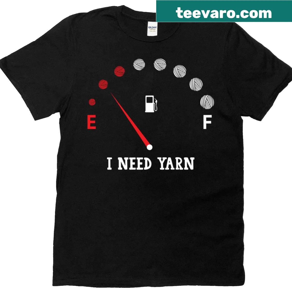 T-shirt expressing the love for yarn and crafting. — on a men's t-shirt