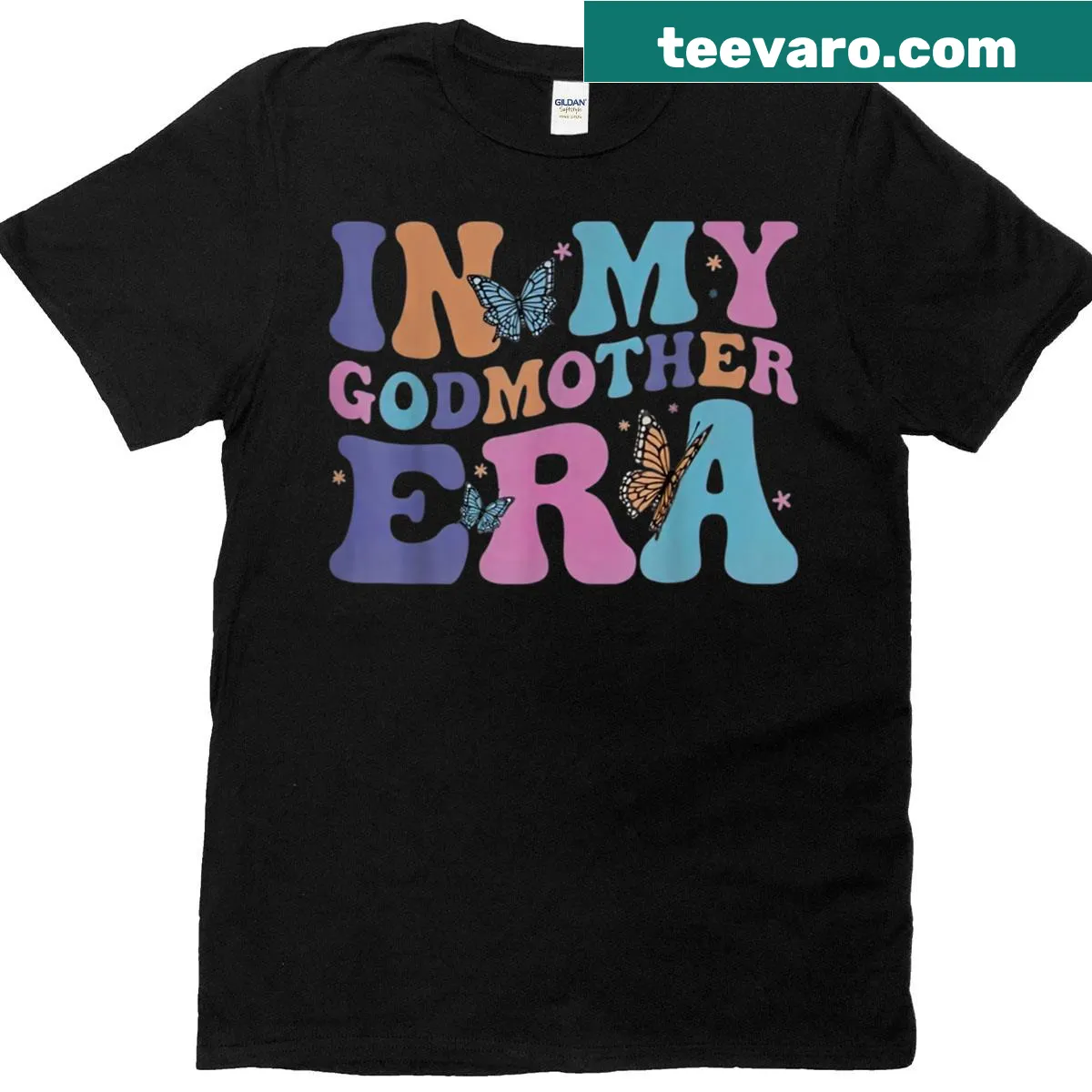 Retro t-shirt celebrating godmothers with heartfelt design — on a men's t-shirt
