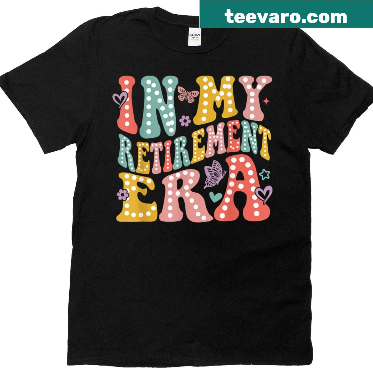 Celebratory retirement t-shirt for women teachers — on a men's t-shirt