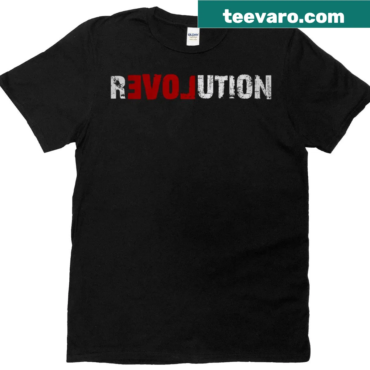 Inspirational Love Is The Real Revolution t-shirt — on a men's t-shirt