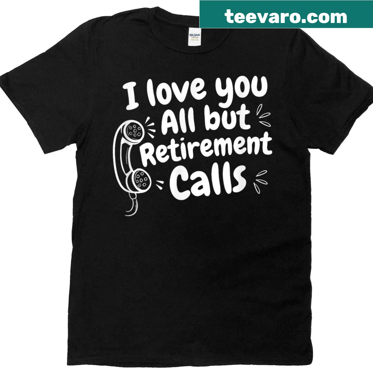 Humorous retirement quote t-shirt with bold text — on a men's t-shirt