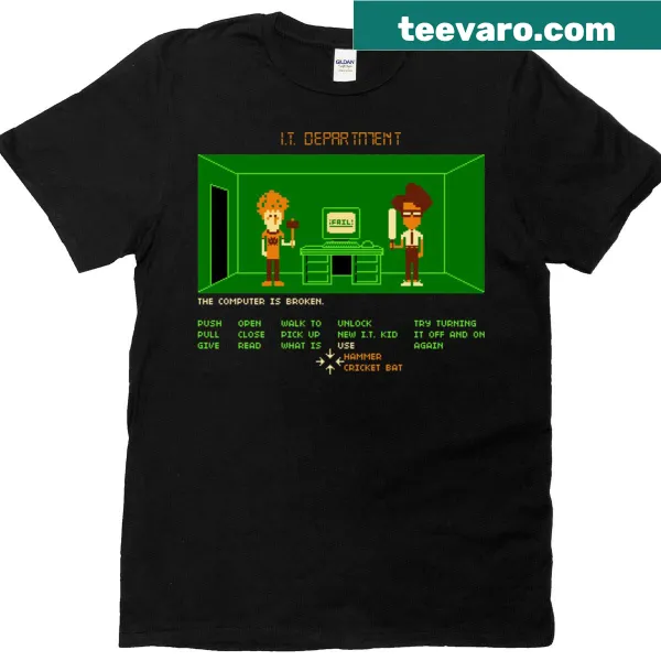 Humorous T-shirt for IT professionals with 'Maniac IT Department' text