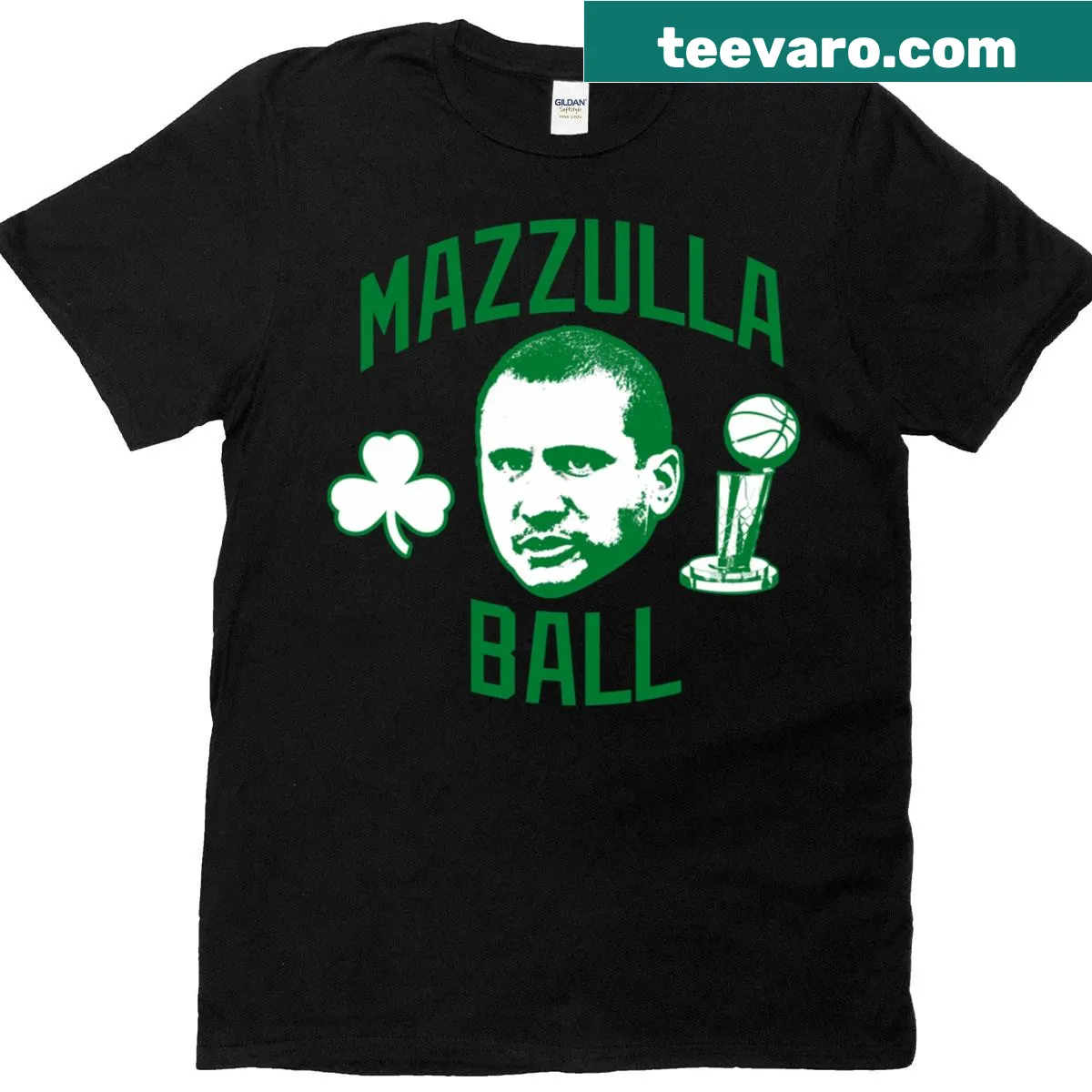 Bold illustrated t-shirt celebrating Mazzulla Ball — on a men's t-shirt