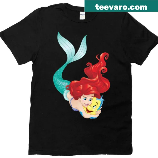 Oversized T-shirt featuring a whimsical mermaid illustration