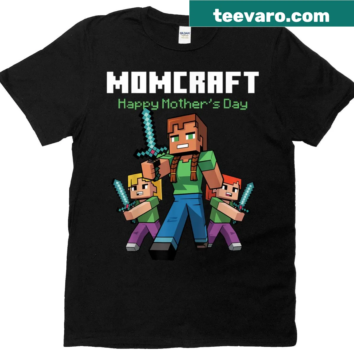 Playful t-shirt celebrating gamer moms for Mother's Day — on a men's t-shirt
