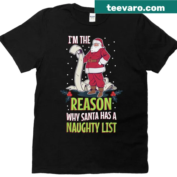 Happy Santa Claus graphic T-shirt for kids during Christmas