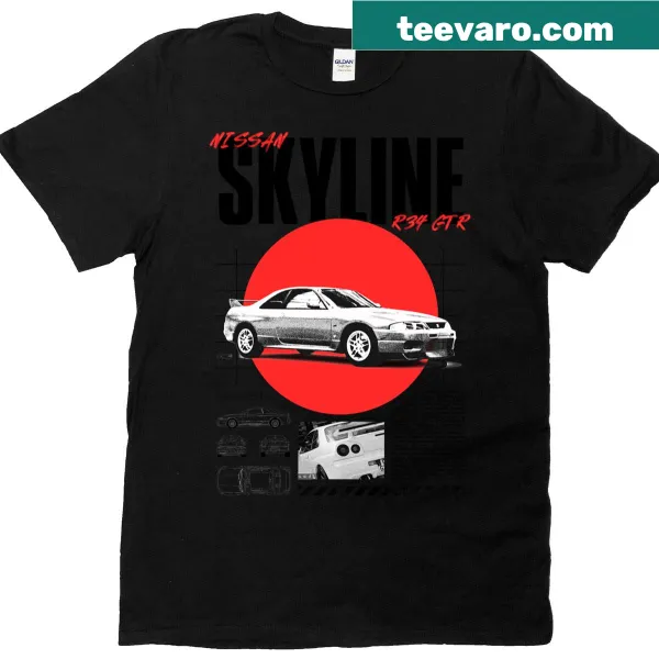 Nissan Skyline t-shirt featuring classic car illustration