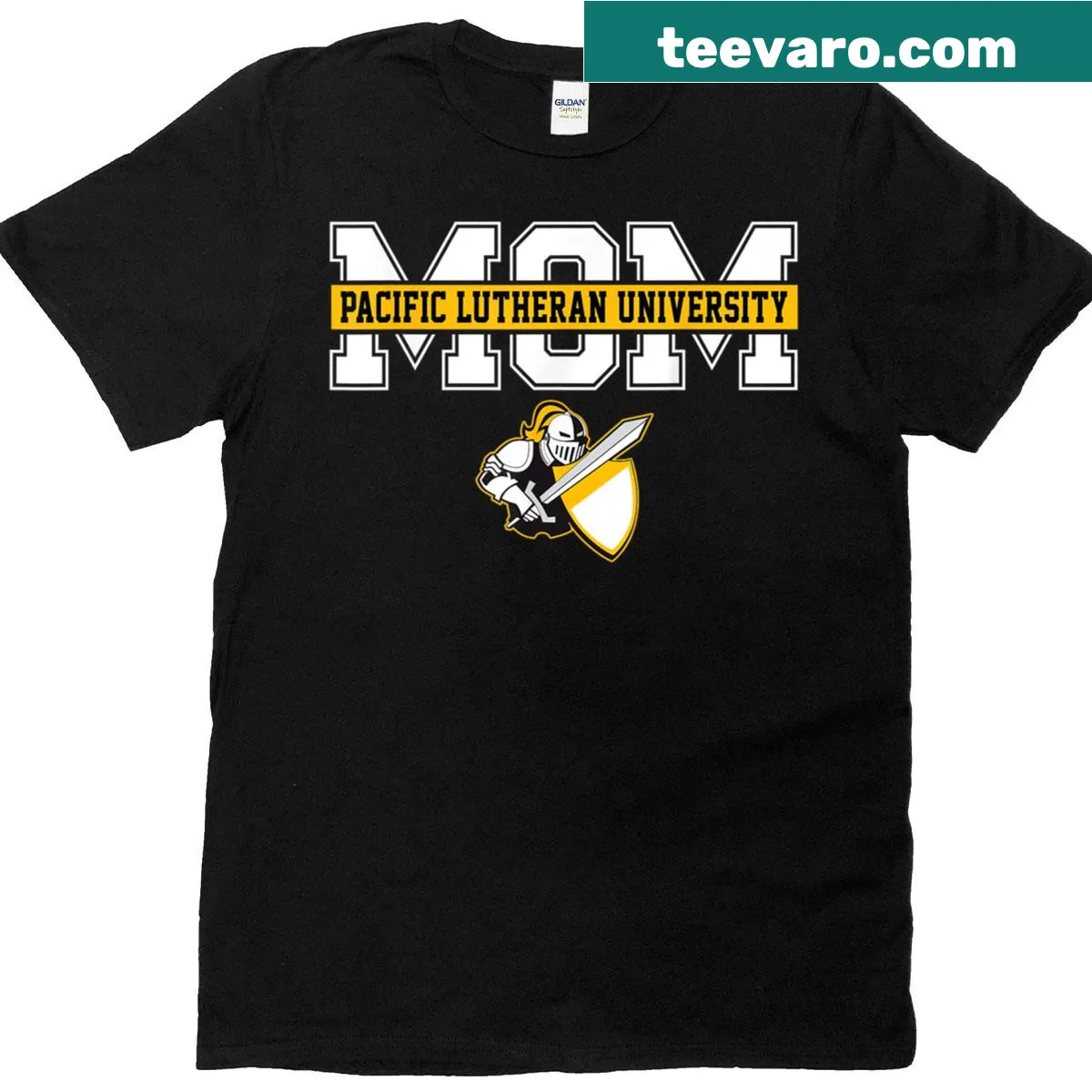 Pacific Lutheran University Lutes Mom Vintage T-shirt with arch design — on a men's t-shirt