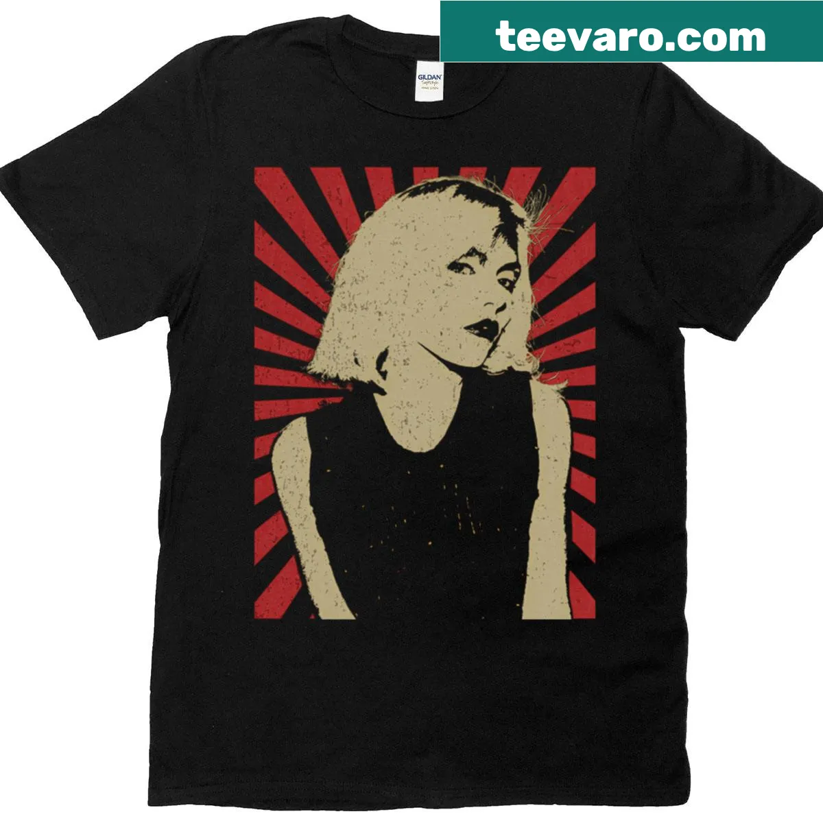 Vintage band T-shirt with retro punk rock graphics — on a men's t-shirt