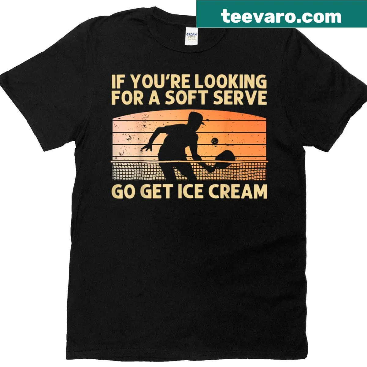 Pickleball T-shirt featuring playful art — on a men's t-shirt