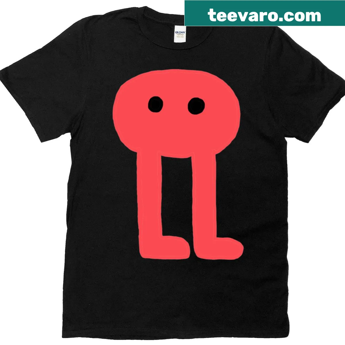 Cartoon T-shirt featuring characters from Pikuniku — on a men's t-shirt