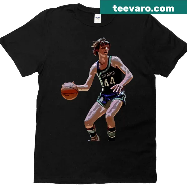 Nostalgic tribute t-shirt to basketball legend Pistol Pete Maravich