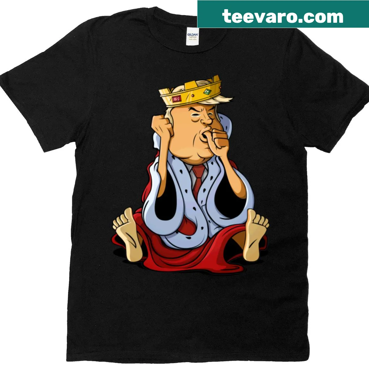 Funny T-shirt with the title 'Prince Don The Phony King of Washington' — on a men's t-shirt