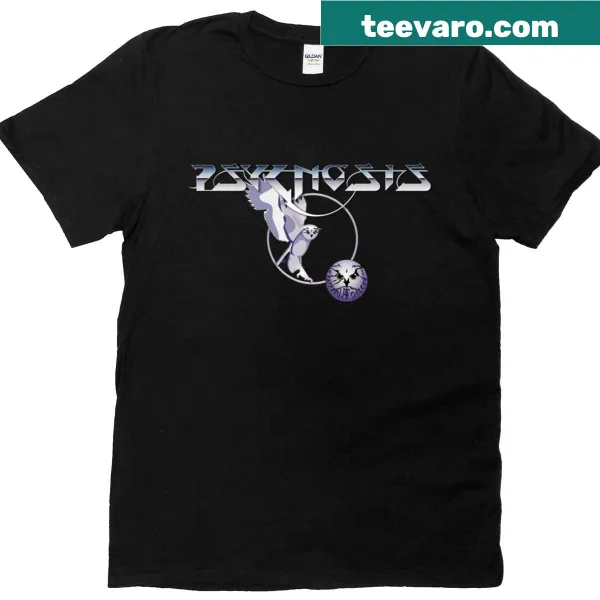 Vintage-style Psygnosis t-shirt featuring retro computer game graphics