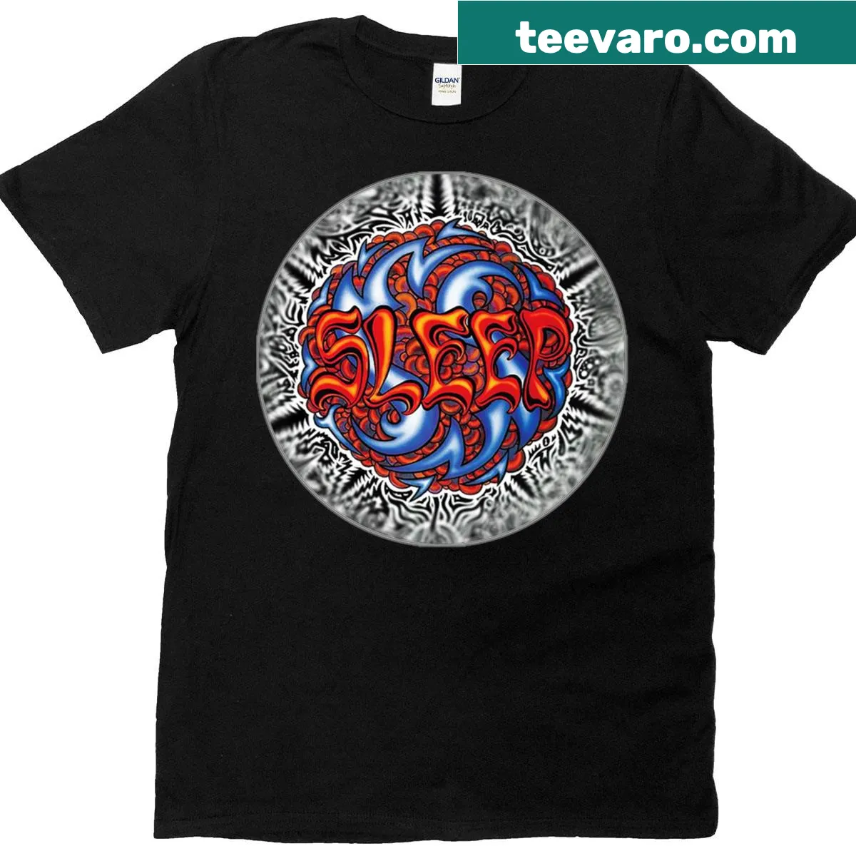 Vintage-style mountain landscape on a T-shirt — on a men's t-shirt