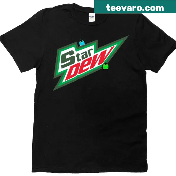 Mashup graphic combining Stardew Valley and Mountain Dew themes