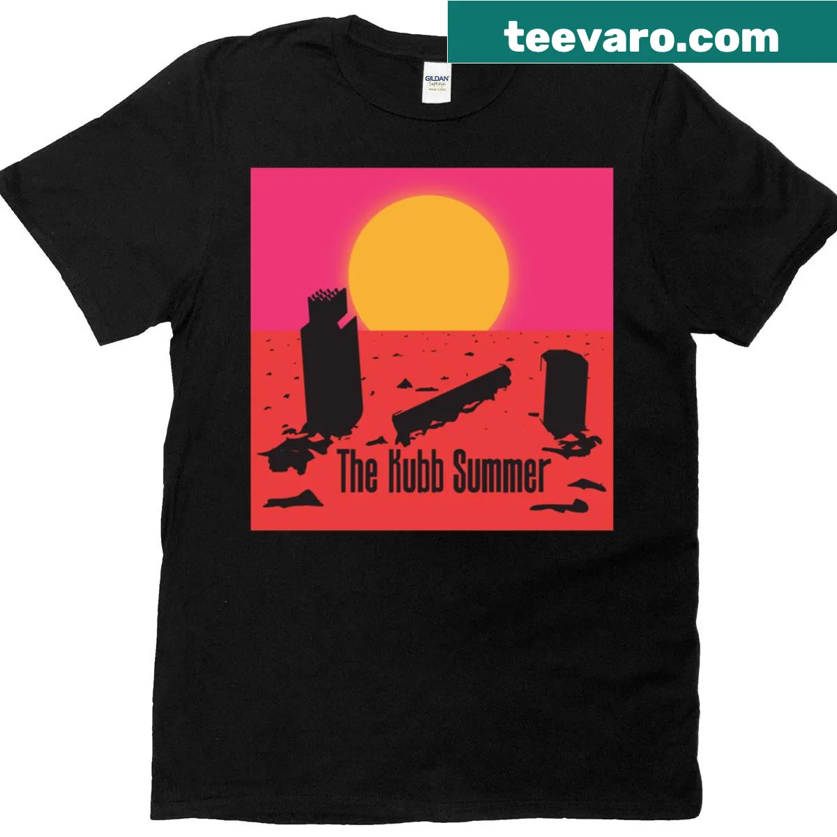 Kubb Summer T-shirt featuring playful game-themed design — on a men's t-shirt