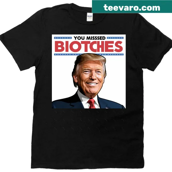 Playful oversized T-shirt with humorous phrase about Trump