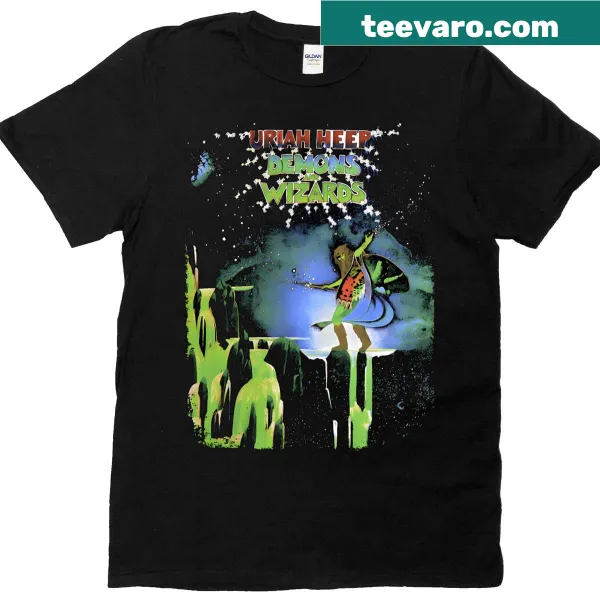 T-shirt featuring Uriah Heep band illustration