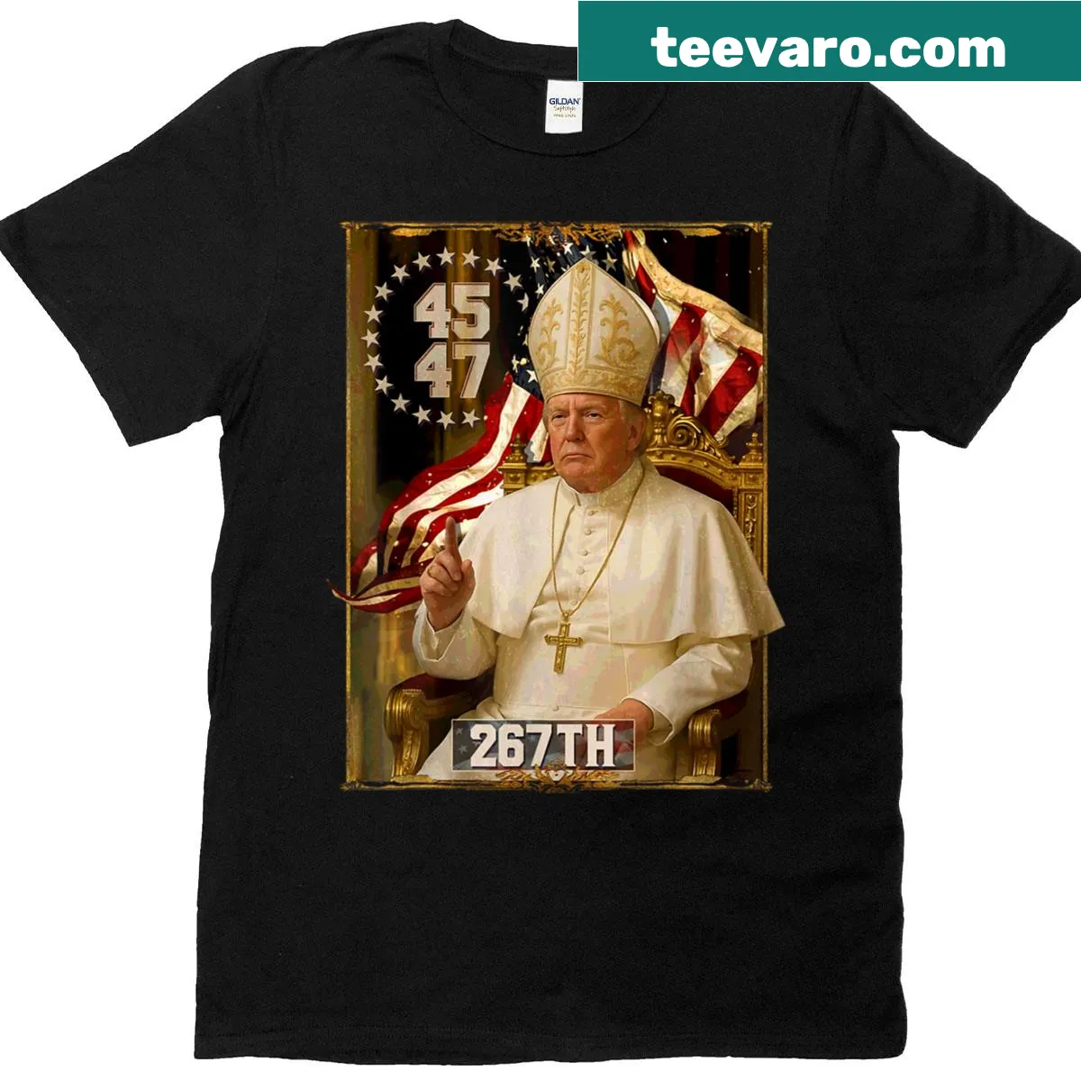 Artistic Christian-themed design representing faith on a T-shirt — on a men's t-shirt