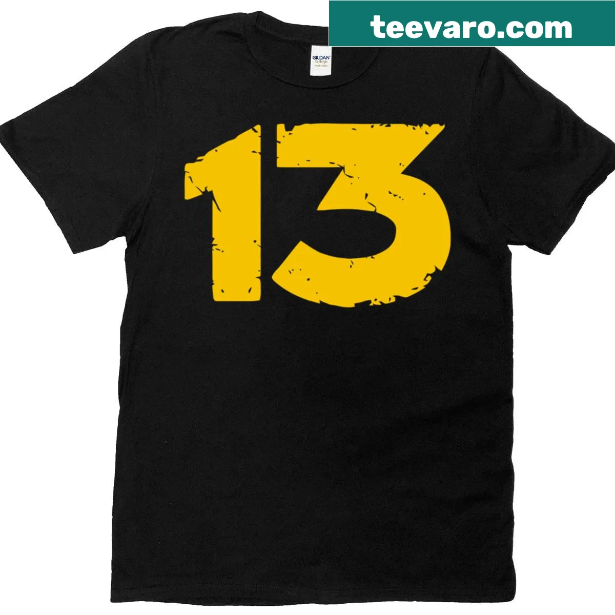 Vault 13 t-shirt with iconic Fallout graphic, celebrating gaming culture — on a men's t-shirt
