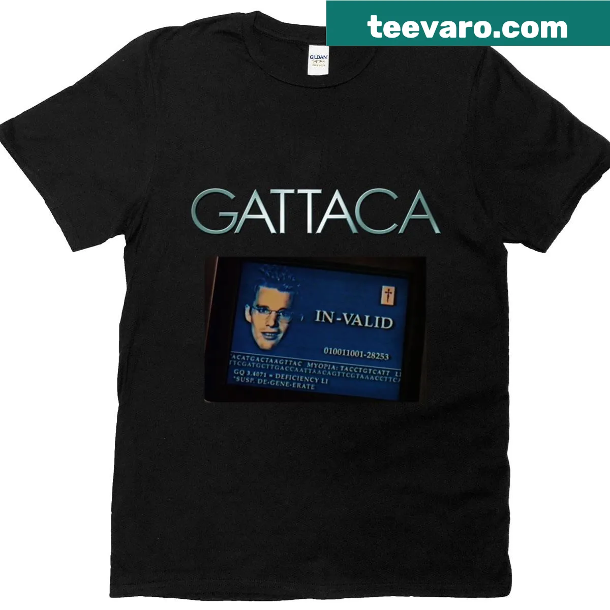 Gattaca inspired T-shirt with an inspirational quote — on a men's t-shirt
