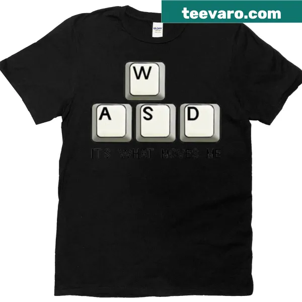 Funny gaming T-shirt featuring 'WASD' phrase