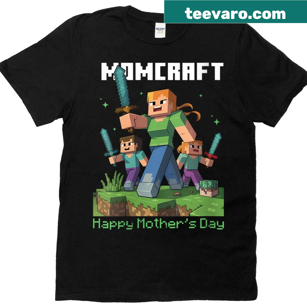 Heartwarming Momcraft T-shirt for Mother's Day — on a men's t-shirt