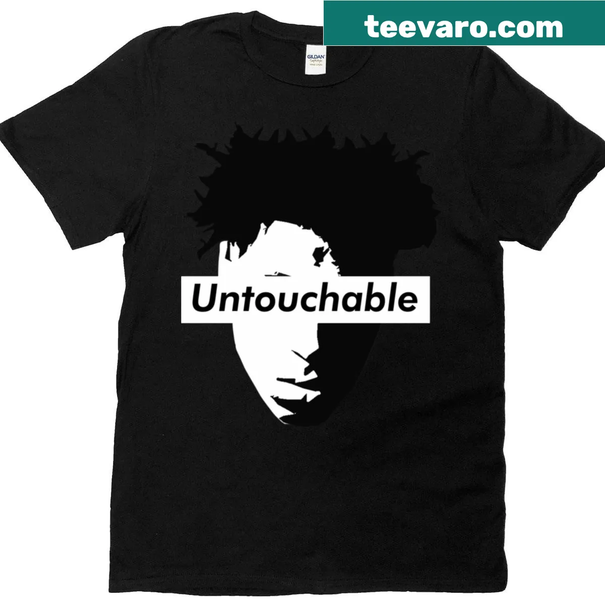 T-shirt honoring Youngboy Never Broke Again with 'Untouchable' phrase — on a men's t-shirt