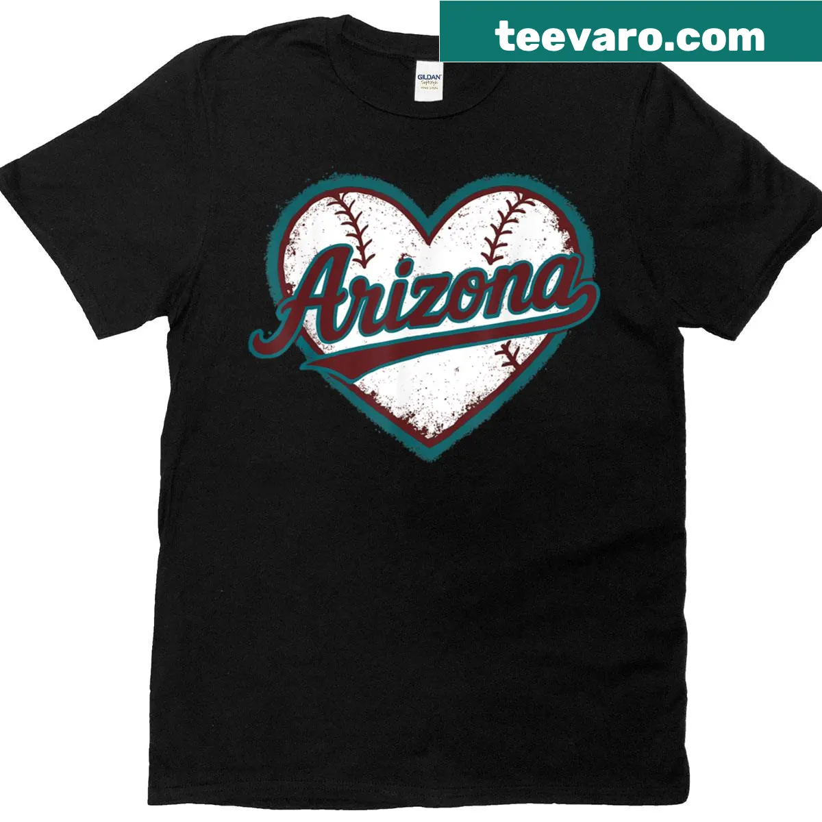 Vintage Arizona heart design T-shirt — on a men's t-shirt
