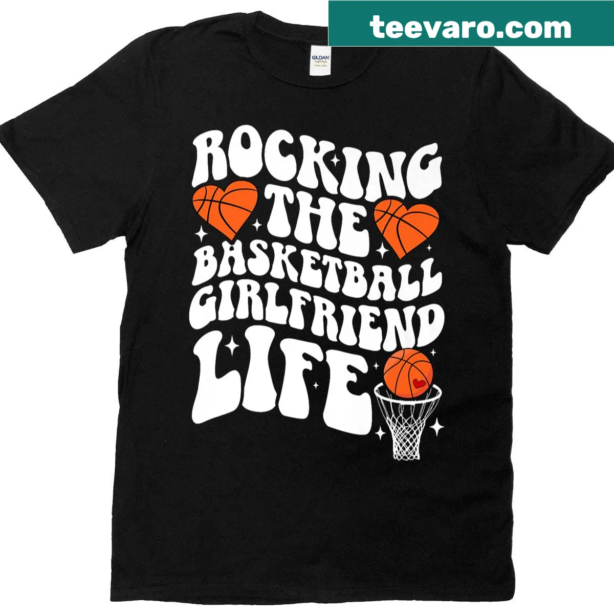 Girlfriend t-shirt for fans of basketball players with playful text — on a men's t-shirt
