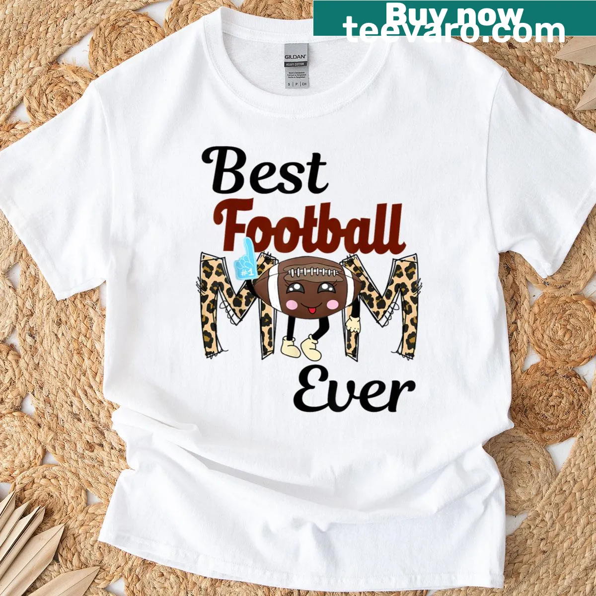 Football mom T-shirt with a heartfelt message celebrating support and love — on a men's t-shirt