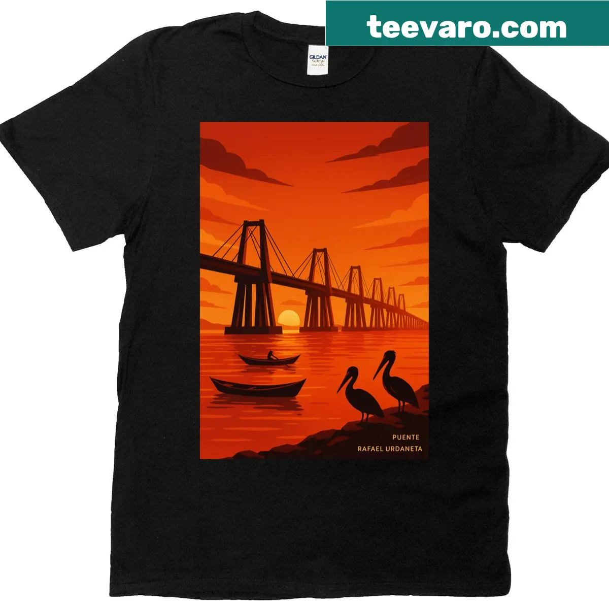 Oversized T-shirt with minimalist 'Bridge 2' text design — on a men's t-shirt