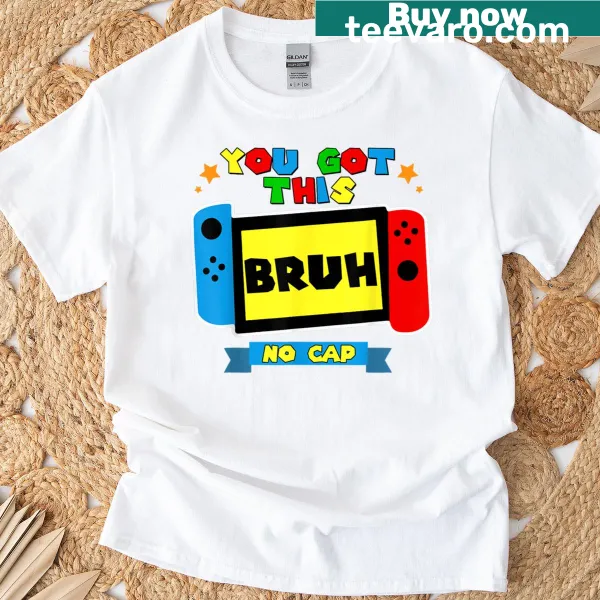 Funny t-shirt for test day featuring the phrase 'Bruh It's Test Day'.