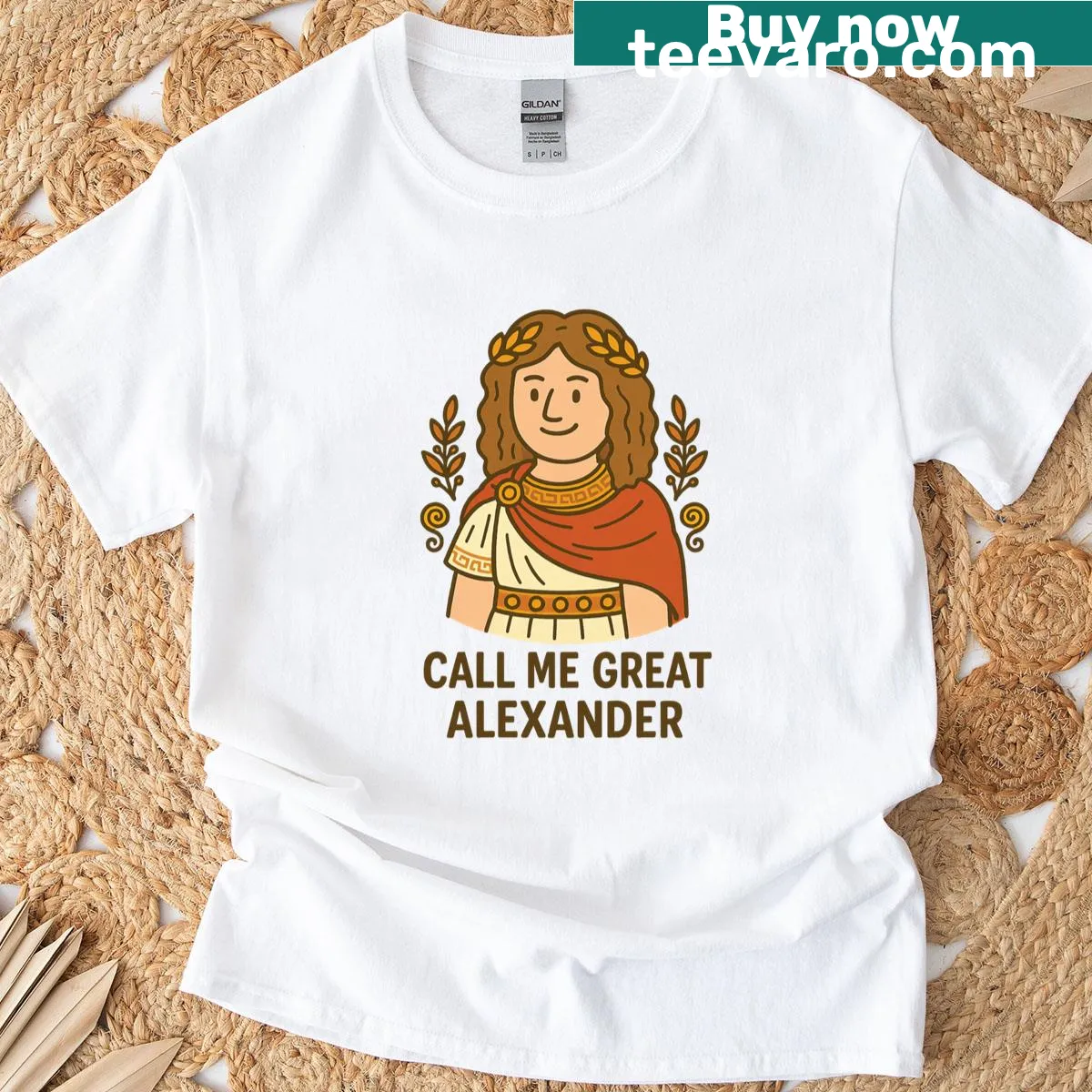 Sarcastic T-shirt with bold text saying 'Call Me Great' — on a men's t-shirt