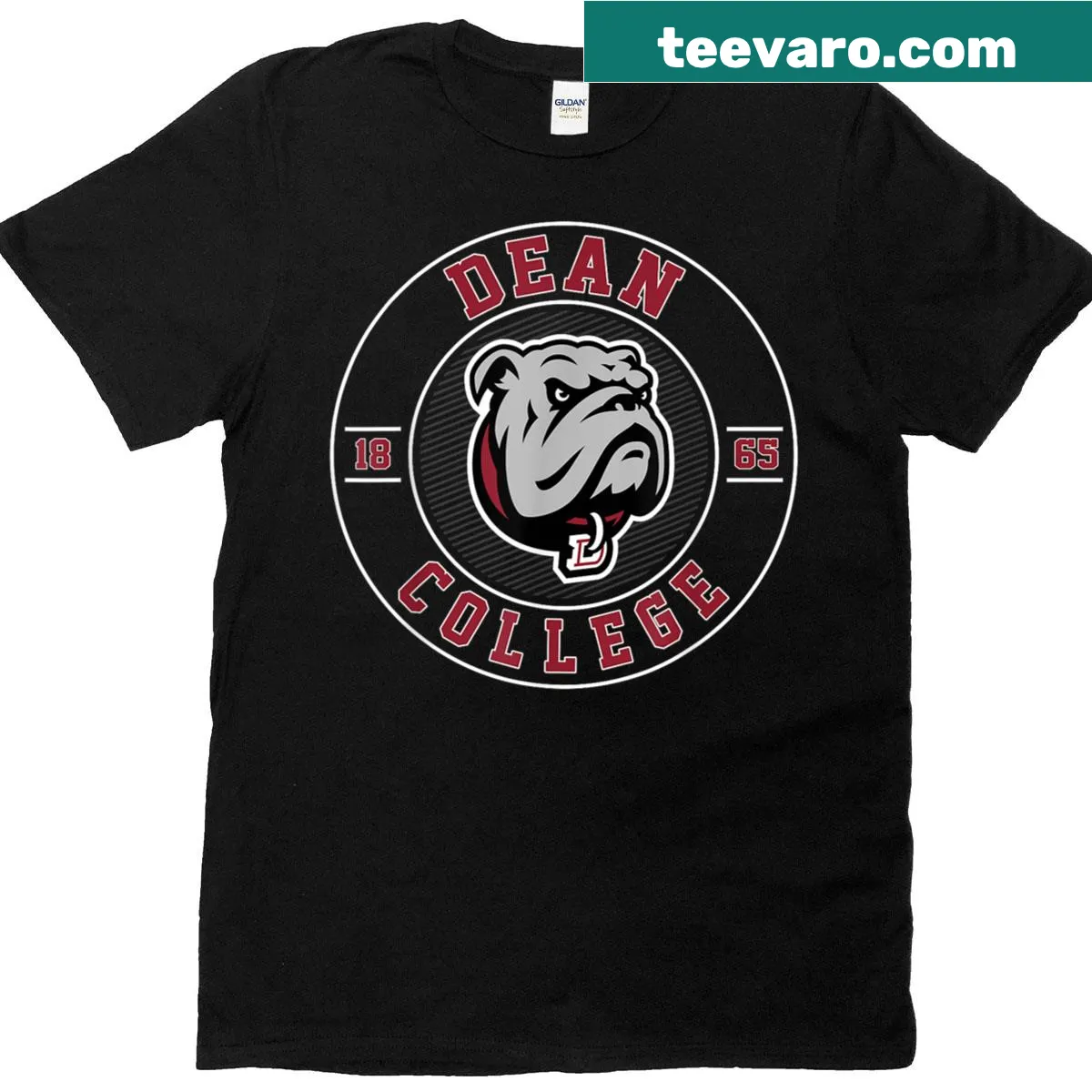 Vintage Dean College T-shirt with arch design — on a men's t-shirt