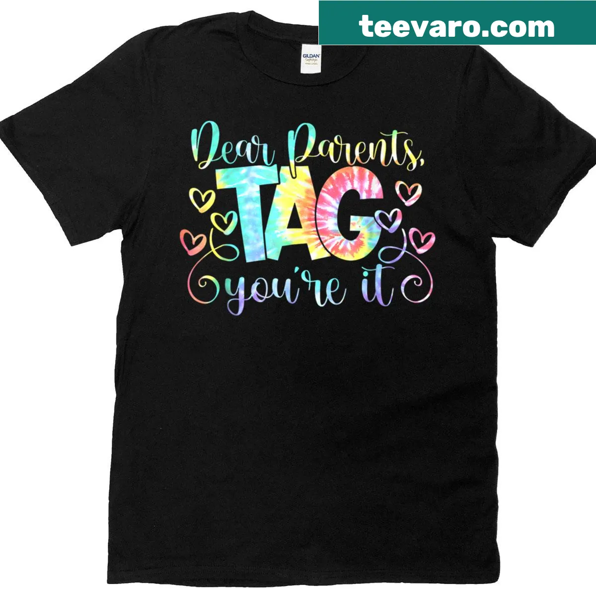 Heartfelt T-shirt for teachers featuring 'Dear Parents, Tag Youre It' message — on a men's t-shirt