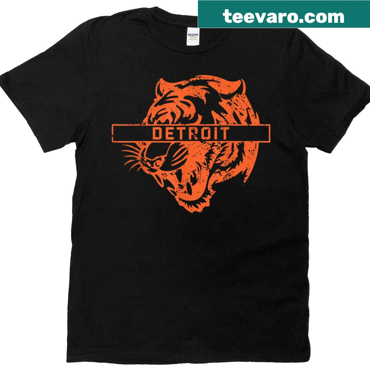 Vintage Detroit T-shirt for men, women, and kids — on a men's t-shirt