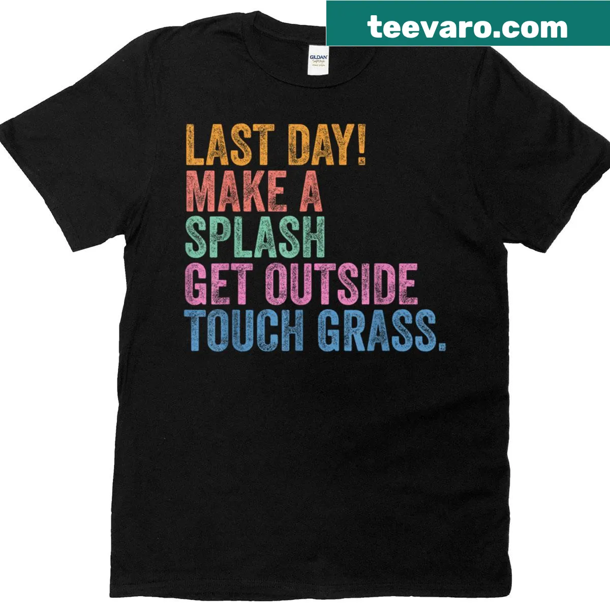 End of the year teacher T-shirt with motivational graphic — on a men's t-shirt