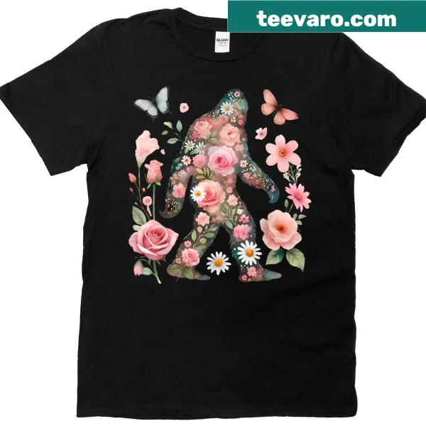 Vintage Bigfoot t-shirt with floral design