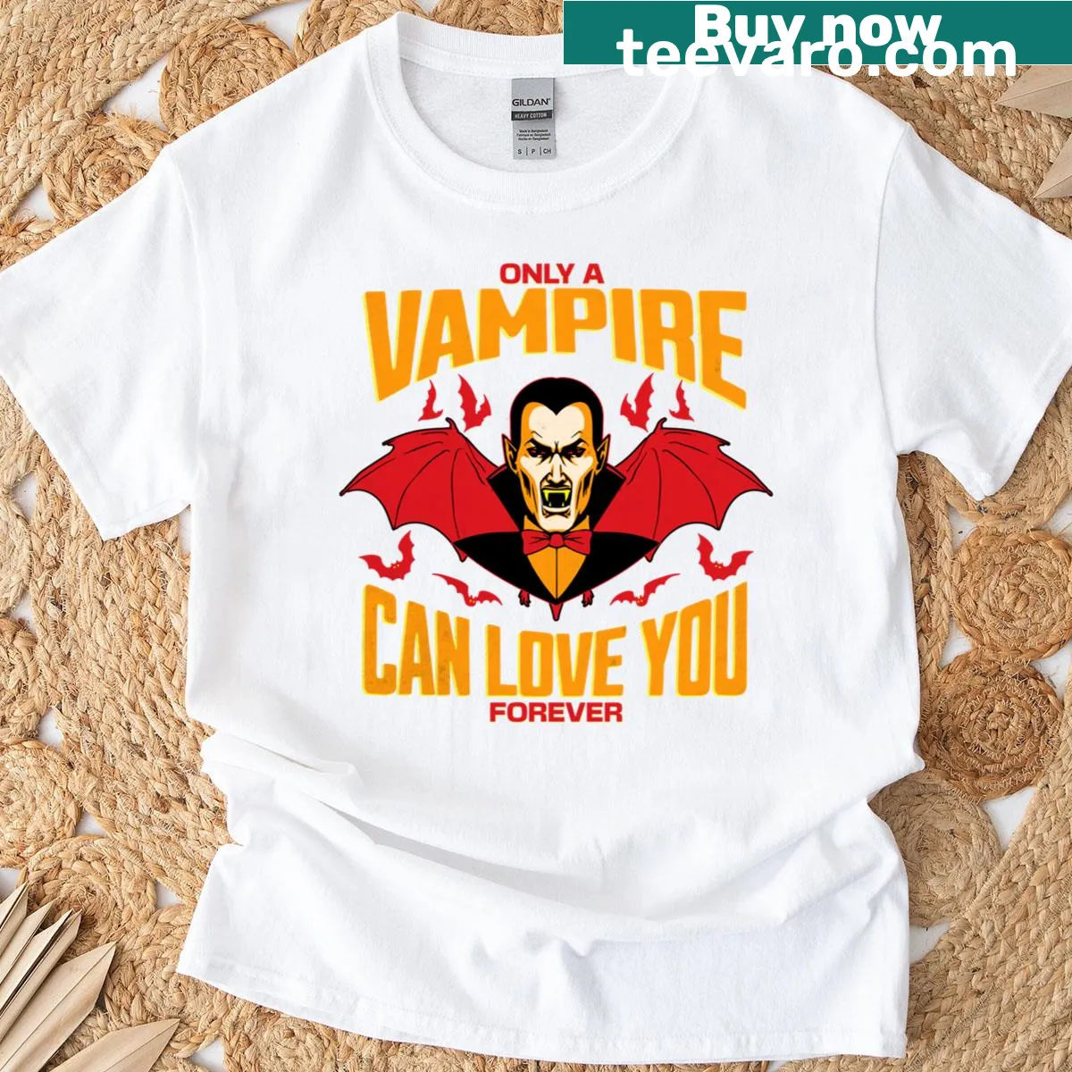 Scary zombie graphic on a Halloween-themed T-shirt — on a men's t-shirt