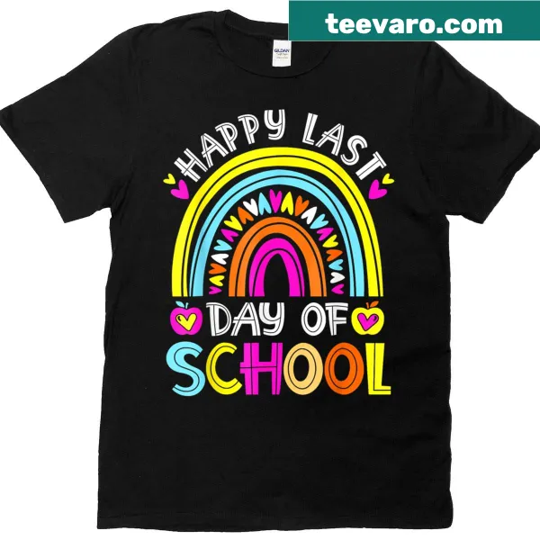 Rainbow-themed graduation T-shirt for teachers and students