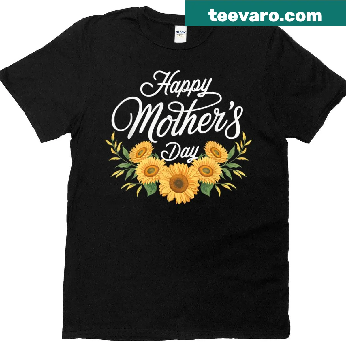 Sunflower graphic T-shirt celebrating Mother's Day for mom and grandma — on a men's t-shirt