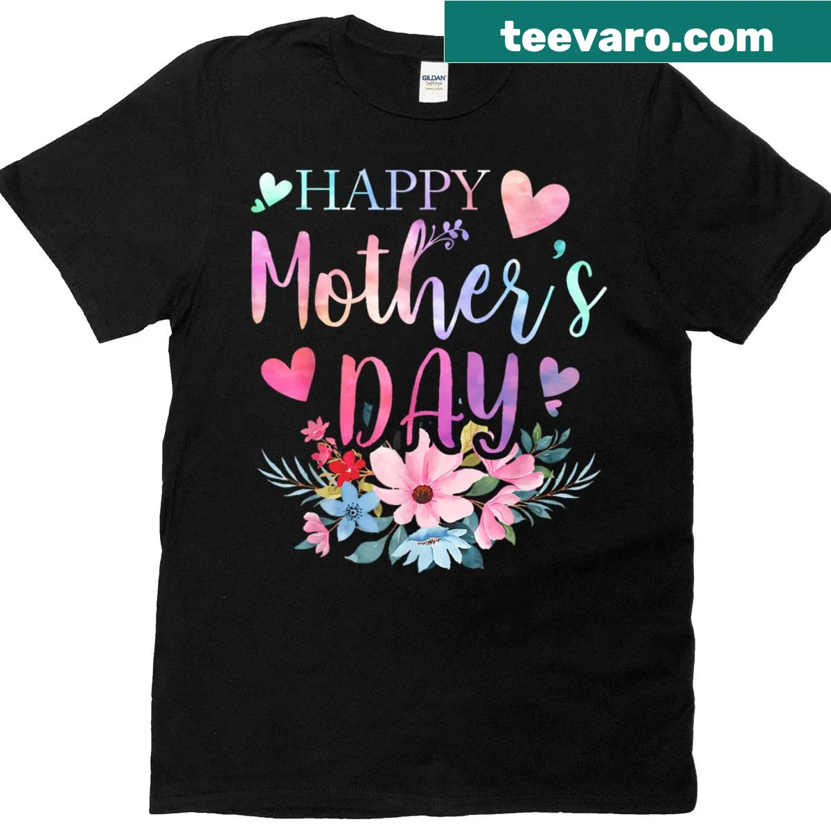 Floral graphic T-shirt for Mother's Day honoring moms and grandmas — on a men's t-shirt