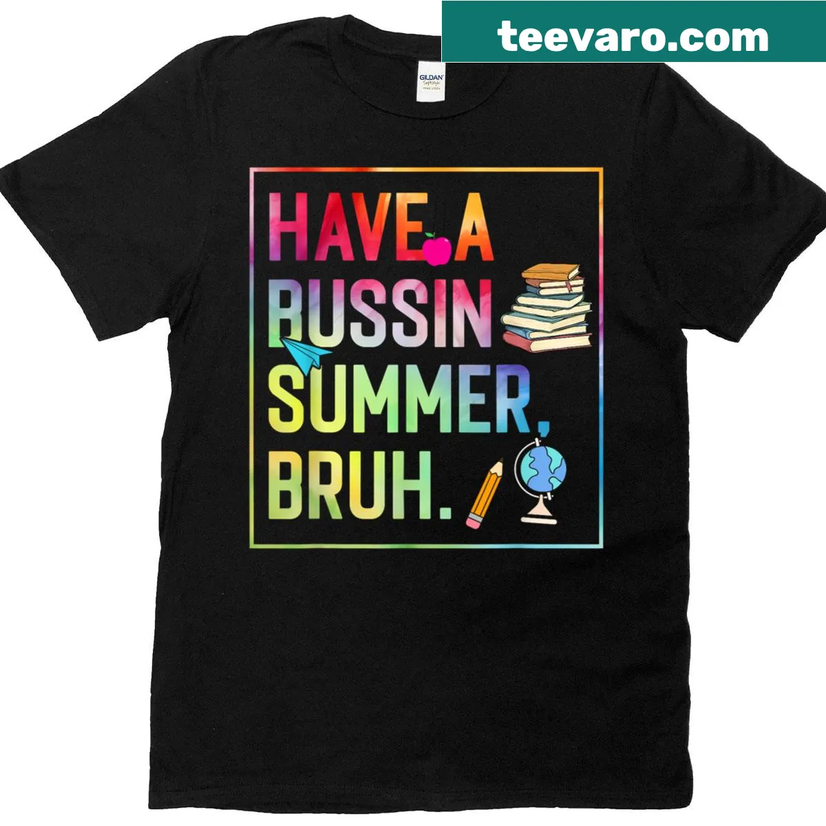 Funny teacher t-shirt for last day of school with humorous phrase — on a men's t-shirt