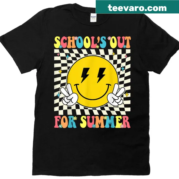 Checkered T-shirt for kids with 'Hello Summer' text