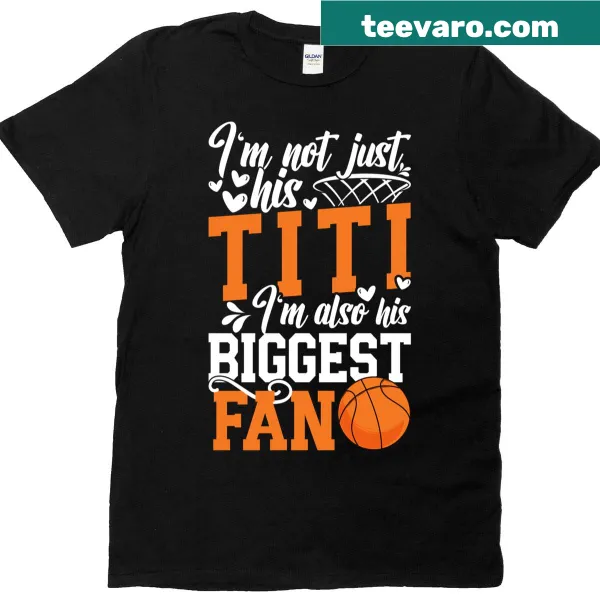Youth t-shirt featuring 'His Biggest Fan' text for basketball enthusiasts