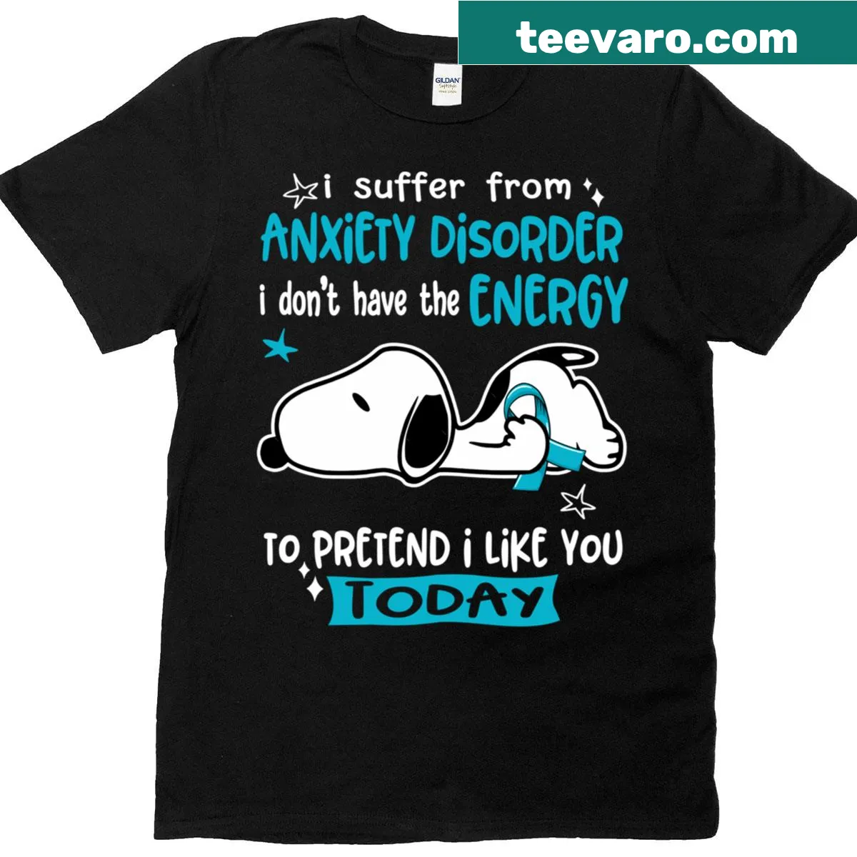 T-shirt featuring the saying about anxiety and social energy — on a men's t-shirt